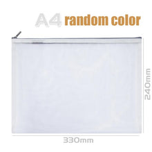 Load image into Gallery viewer, Deli 2019 New A4/A5 1pcs Grid Transparent Document Bag PVC plastic Zipper Pouch Filing Products Bag Stationery Office Supplies