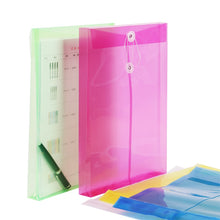 Load image into Gallery viewer, 1PC Office A4 File Bag Transparent Colorful Plastic Thicken Button Closure Folder Filing Products Office School Supplies