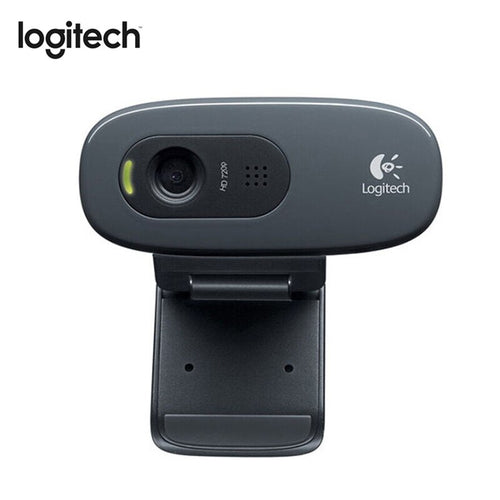 Logitech C270 HD USB 2.0 Webcam Built-in Micphone Free Drive 3MegaPixel Computer Web Camera for Online Course Distance Education